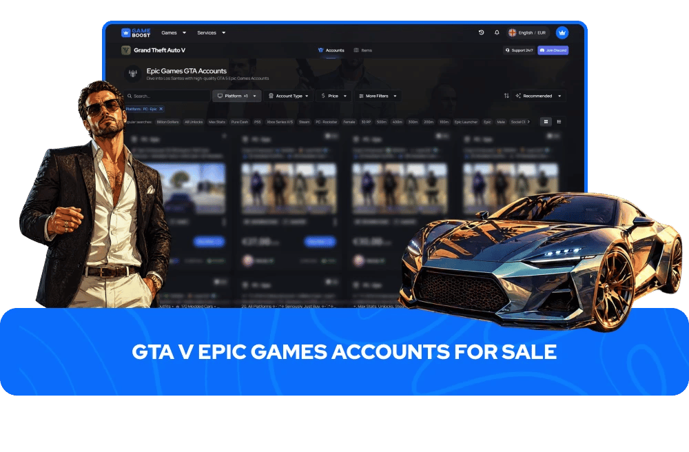 GTA V Epic Games Accounts For Sale