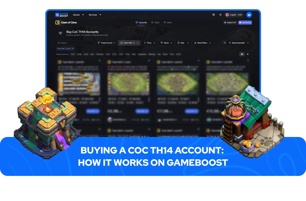 Come funziona l’acquisto di un account CoC TH14 su GameBoost