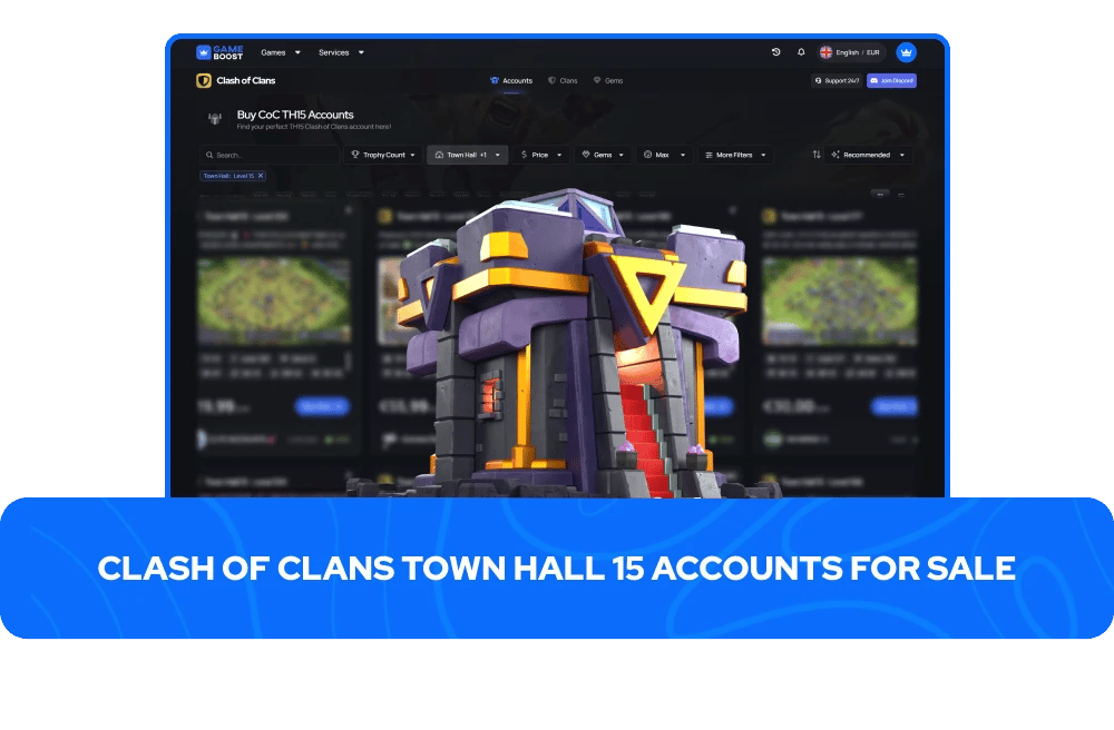 Clash of Clans Town Hall 15 Accounts for Sale