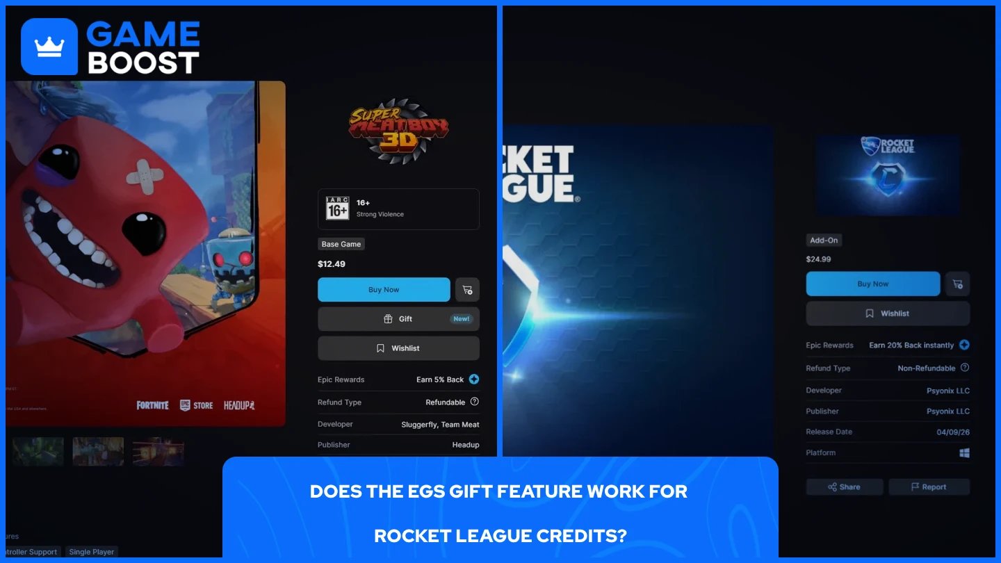 une image de la fonctionnalité de cadeaux de l’Epic Games Store