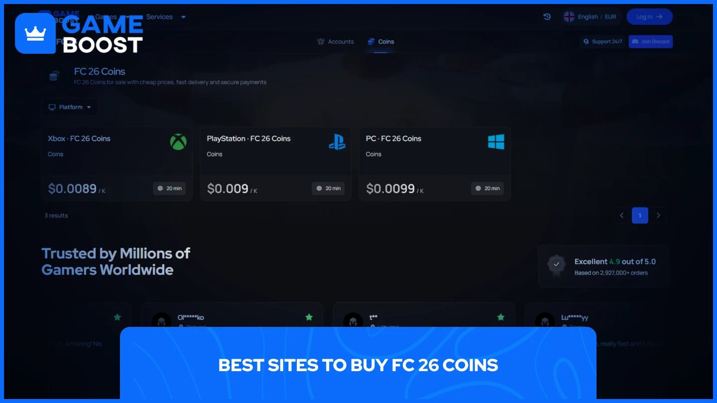 GameBoost FC 26 代币页面的图片
