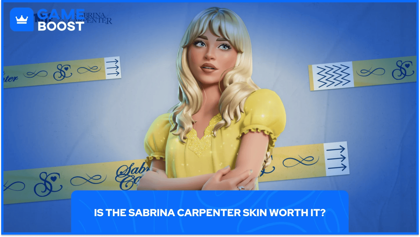 Promotion de skin Fortnite de Sabrina Carpenter