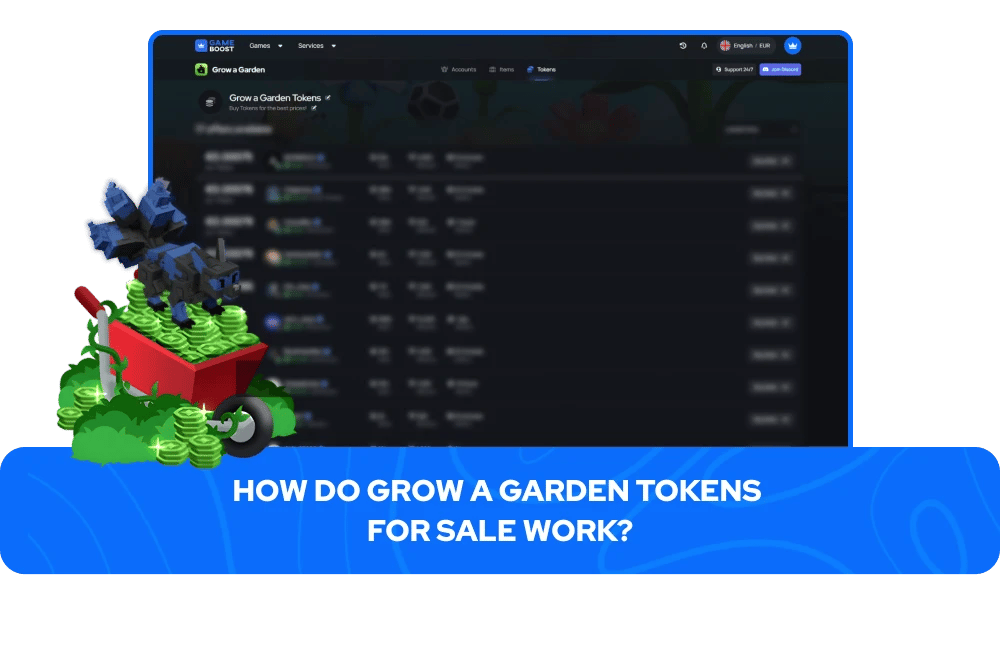 Grow a Garden Tokens zu verkaufen