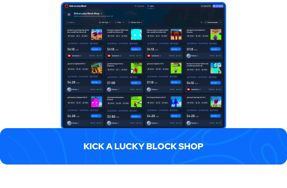 Kick a Lucky Block Shop