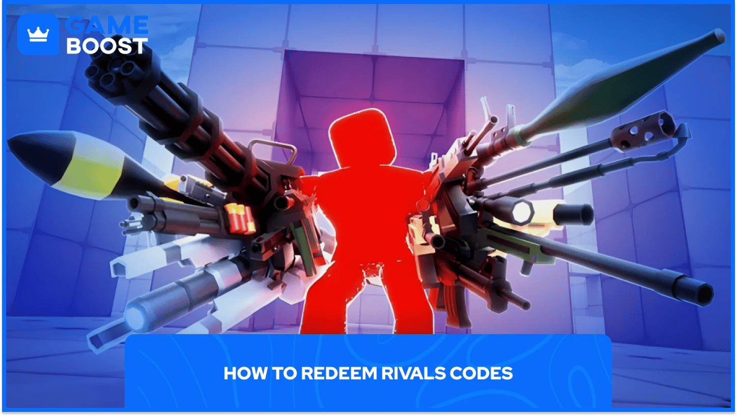 Roblox Rivals enemy wielding a large amount of weaponry