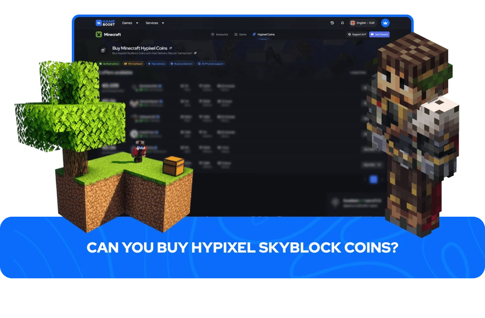 Hypixel Skyblock-mynt till salu