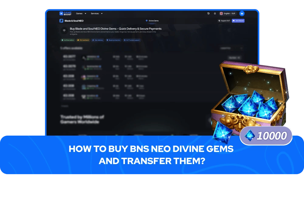 GameBoost Gemas Divinas BNS NEO en venta