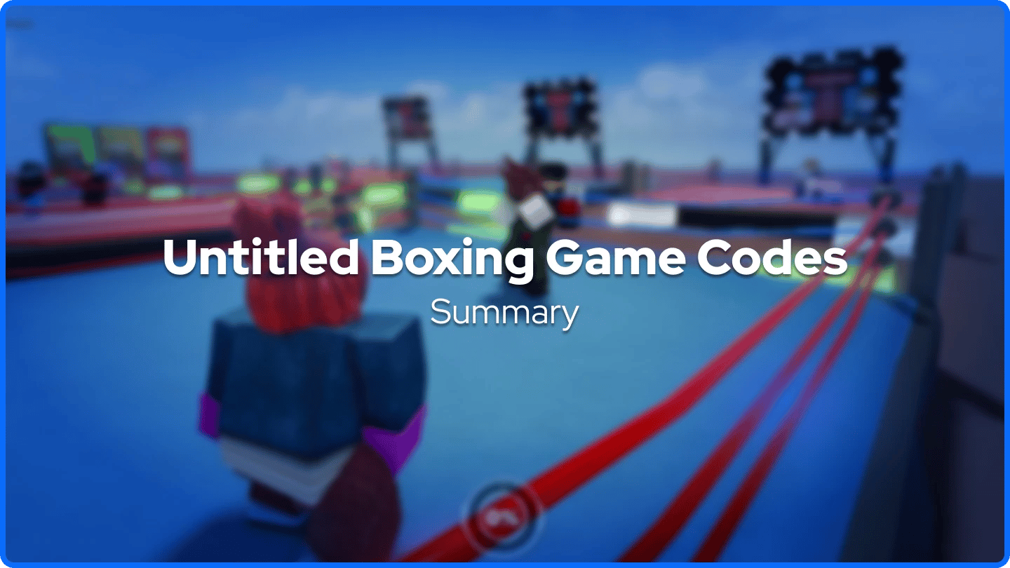 Untitled Boxing Game Codes Summary