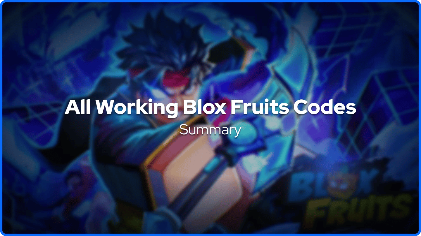 All Working Blox Fruits Codes Summary