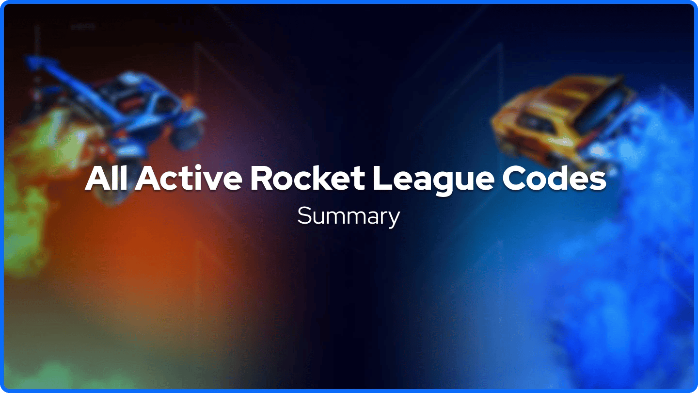 All Active Rocket League Codes Summary
