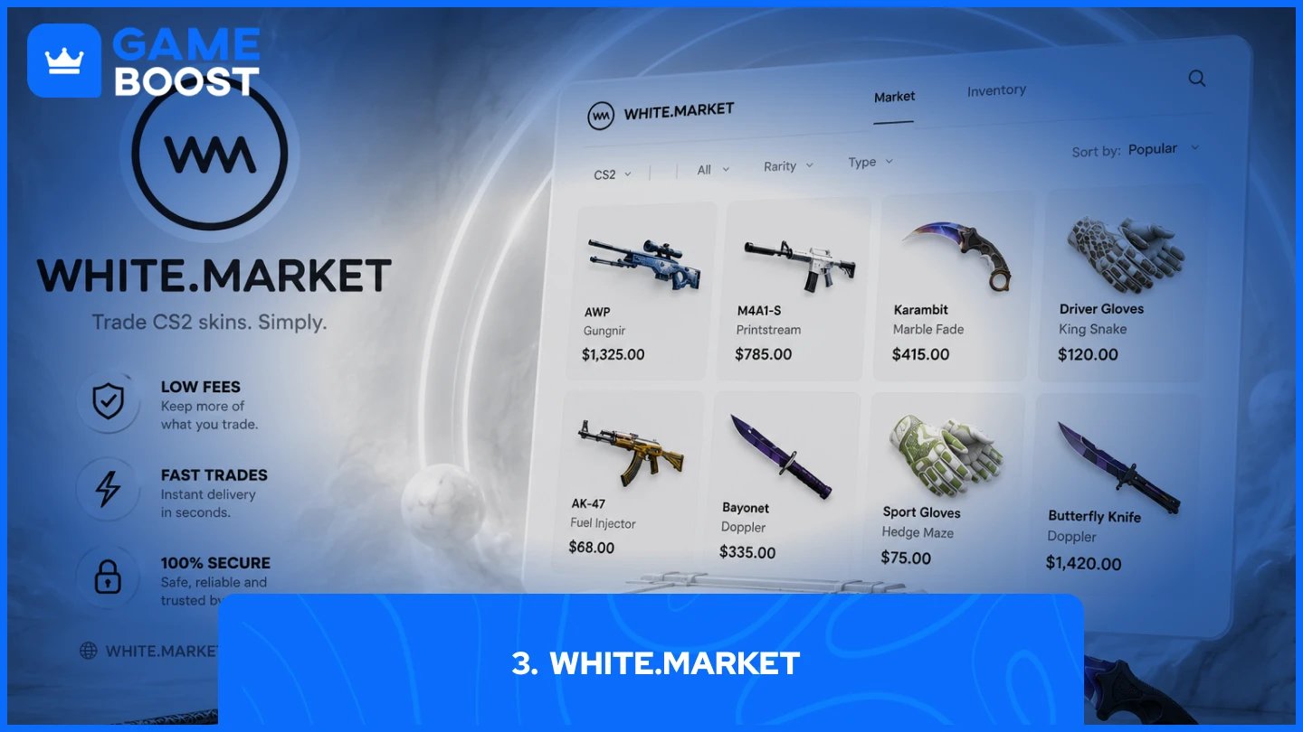 a picture of white market platform