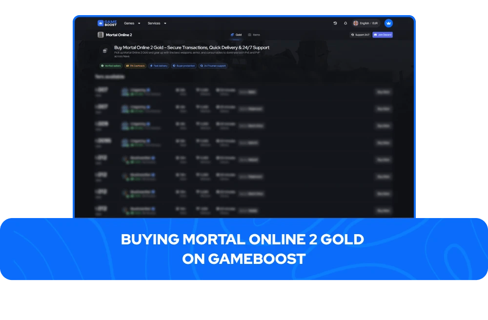 Oro de Mortal Online 2 en venta