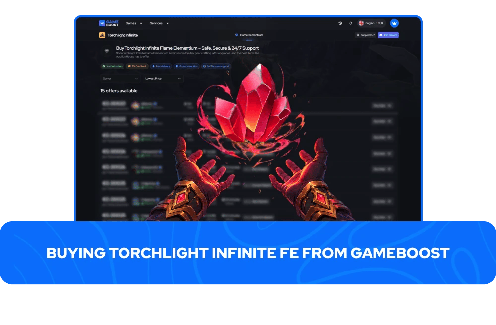Torchlight Infinite Flame Elementium myynniss&auml;