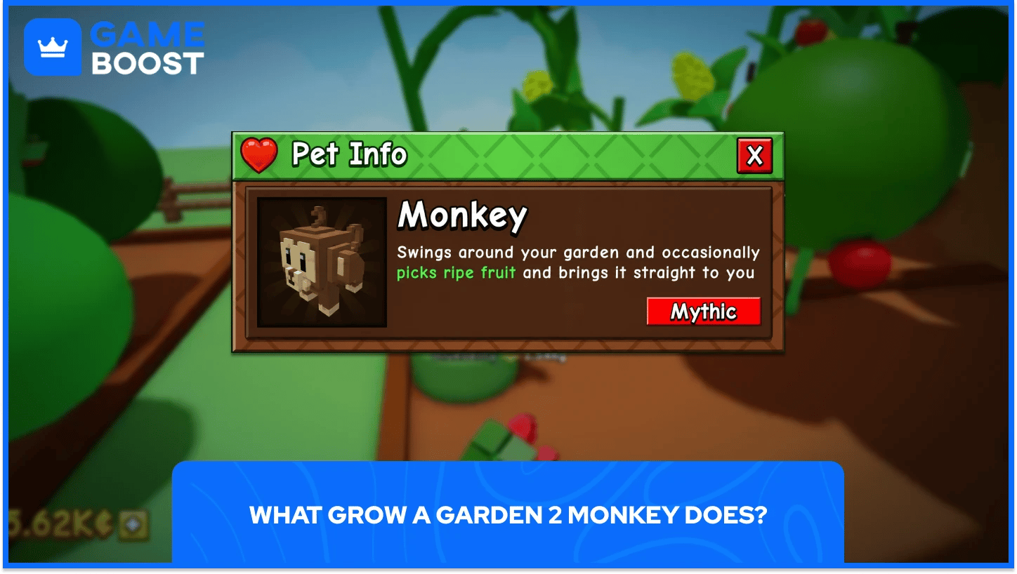 Schopnost domácího mazlíčka Grow a Garden 2 Monkey