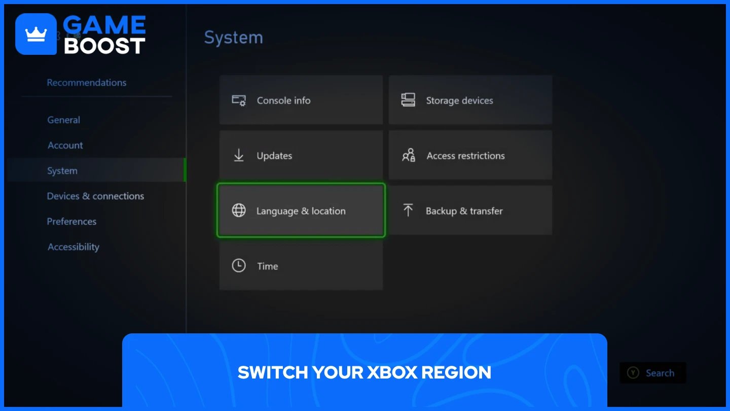 en bild av xbox inställningar