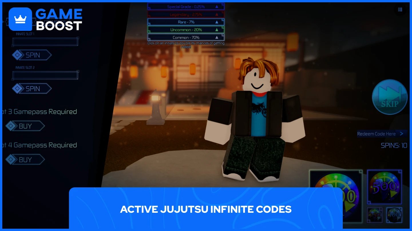 All Active Jujutsu Infinite Codes