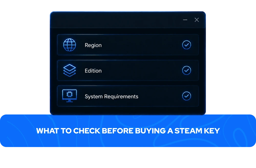 what to check before buying a steam key