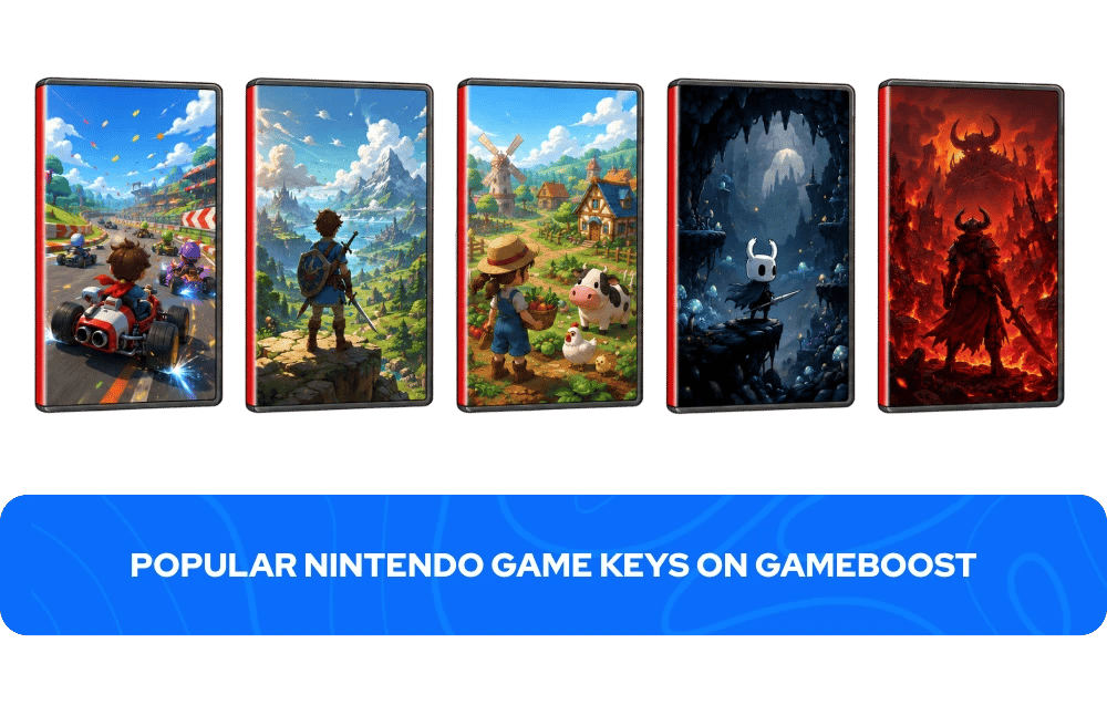 cl&eacute;s de jeu Nintendo populaires sur gameboost