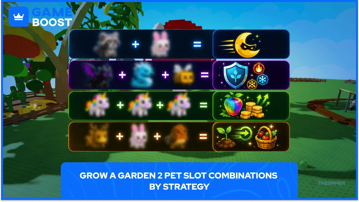 Grow a Garden 2 Huisdier Slot Combinaties