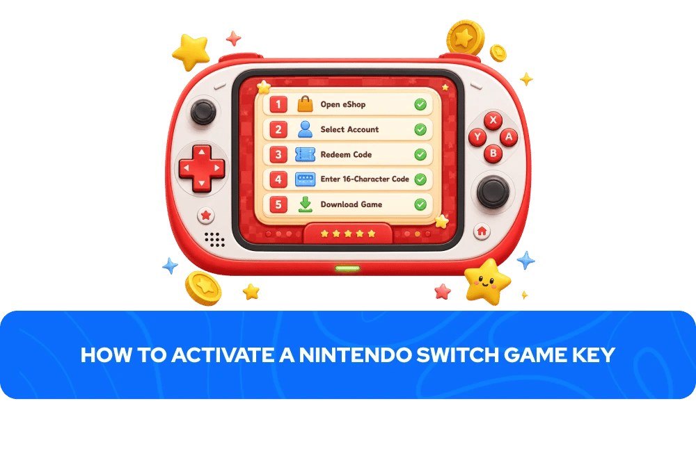 comment activer une cl&eacute; de jeu Nintendo Switch