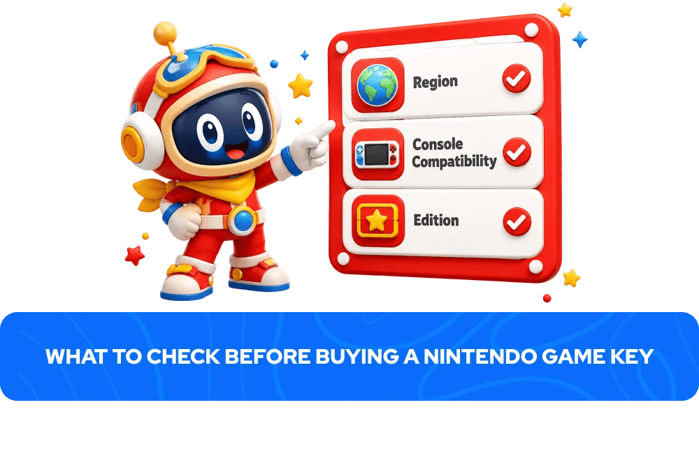 quoi v&eacute;rifier avant d'acheter une cl&eacute; de jeu Nintendo