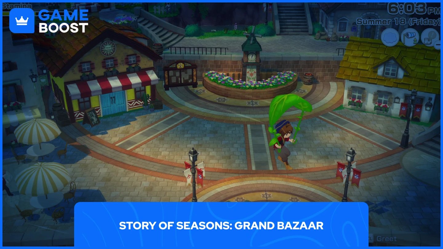 Jugabilidad de Story of Seasons: Grand Bazaar