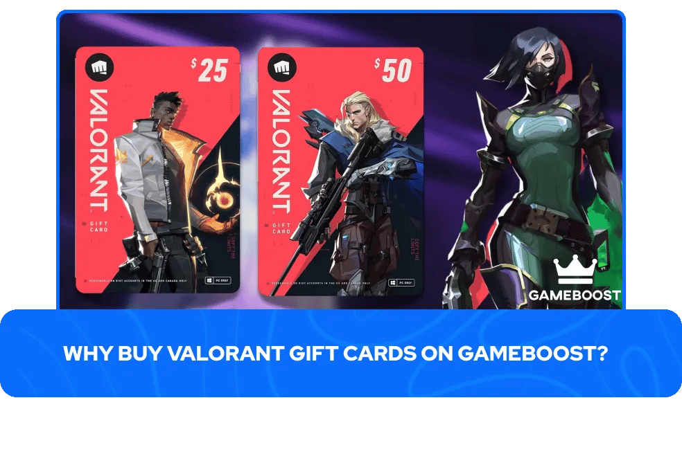 Купи подаръчни карти за Valorant на GameBoost