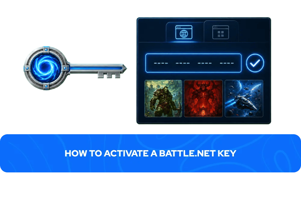 วิธีการเปิดใช้งานคีย์ battle.net