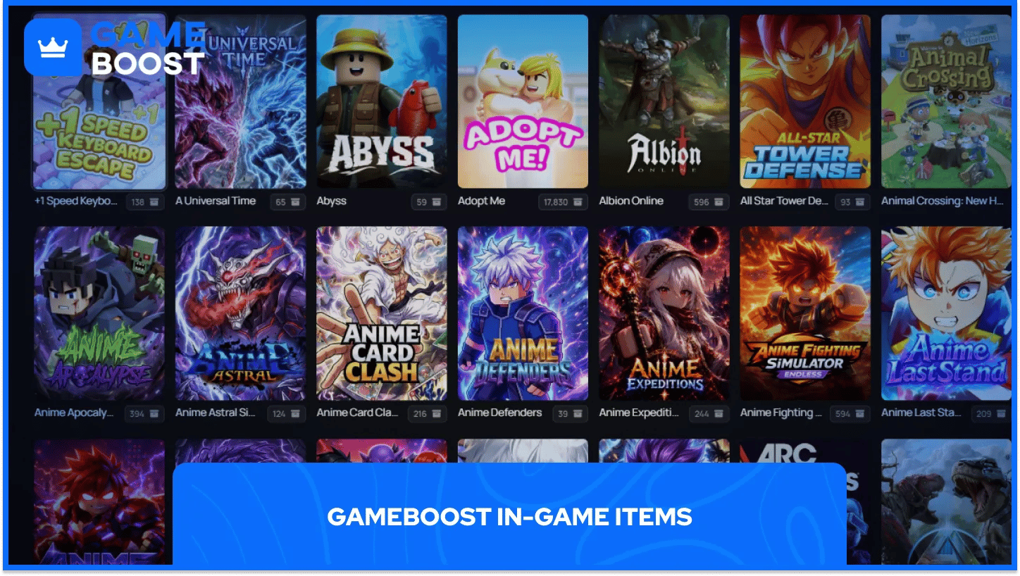 GameBoost Pelin Esineet