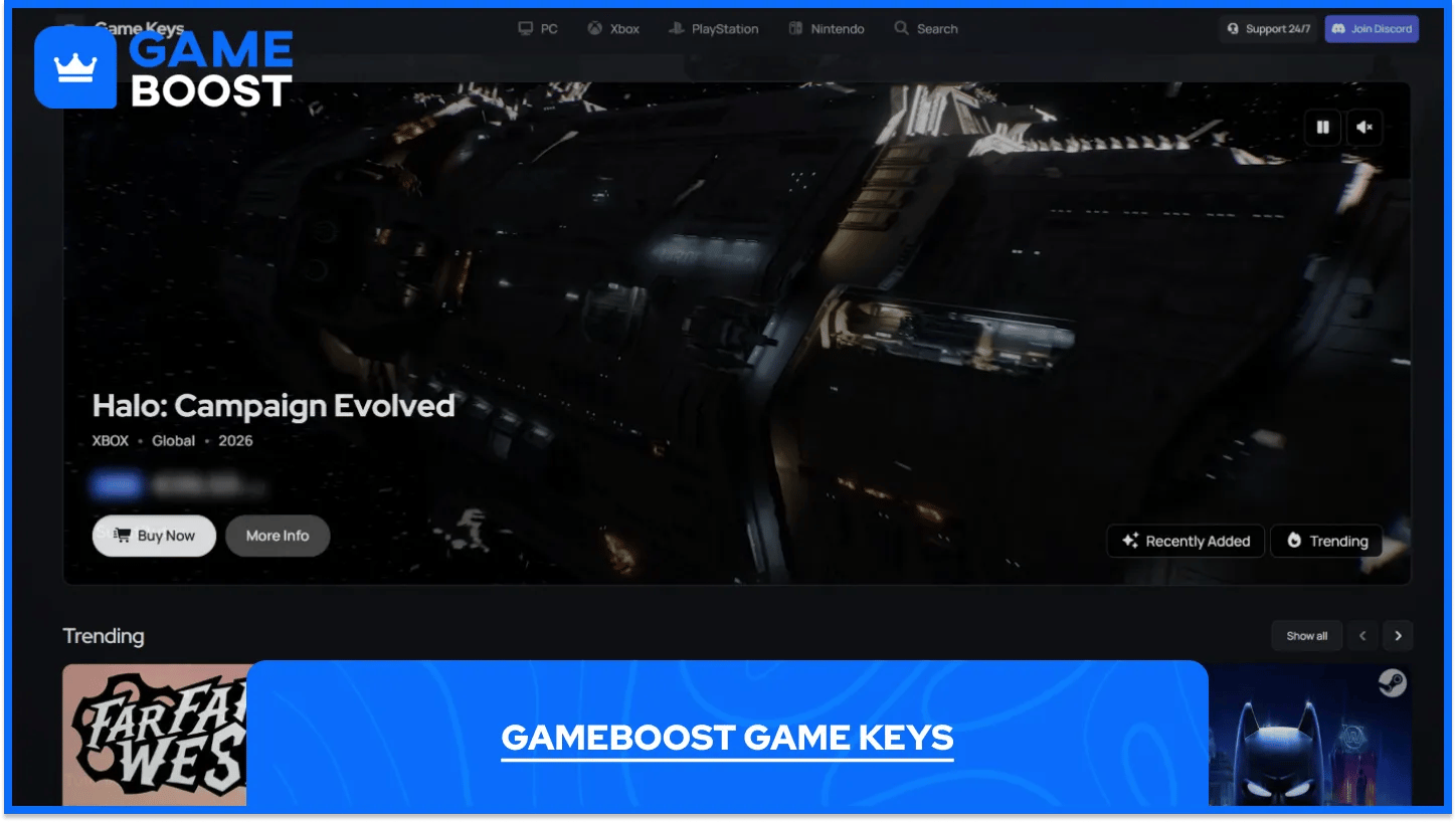 GameBoost Pelikoodit