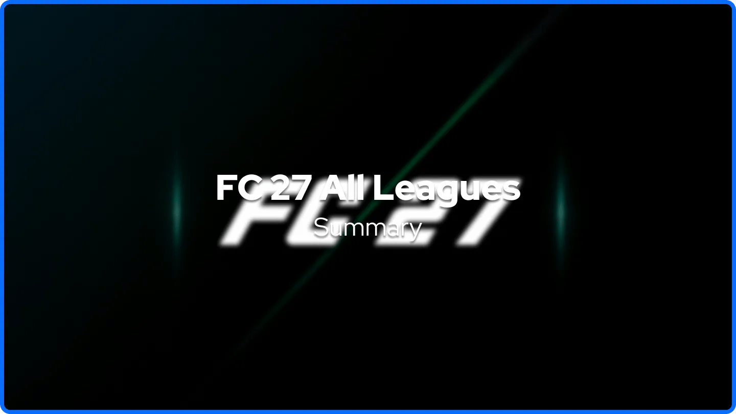 FC 27 Souhrn všech lig