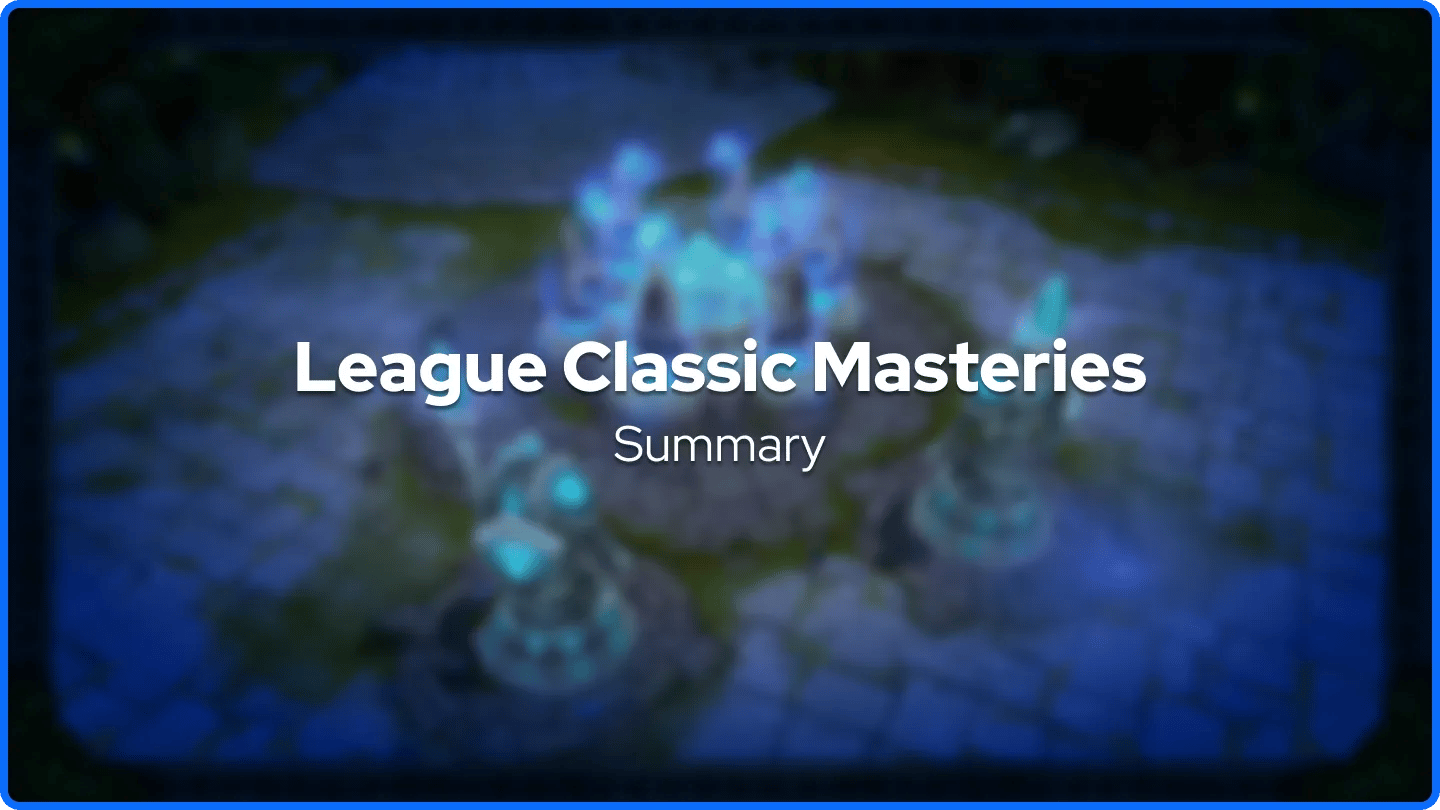 Résumé des maîtrises classiques de League