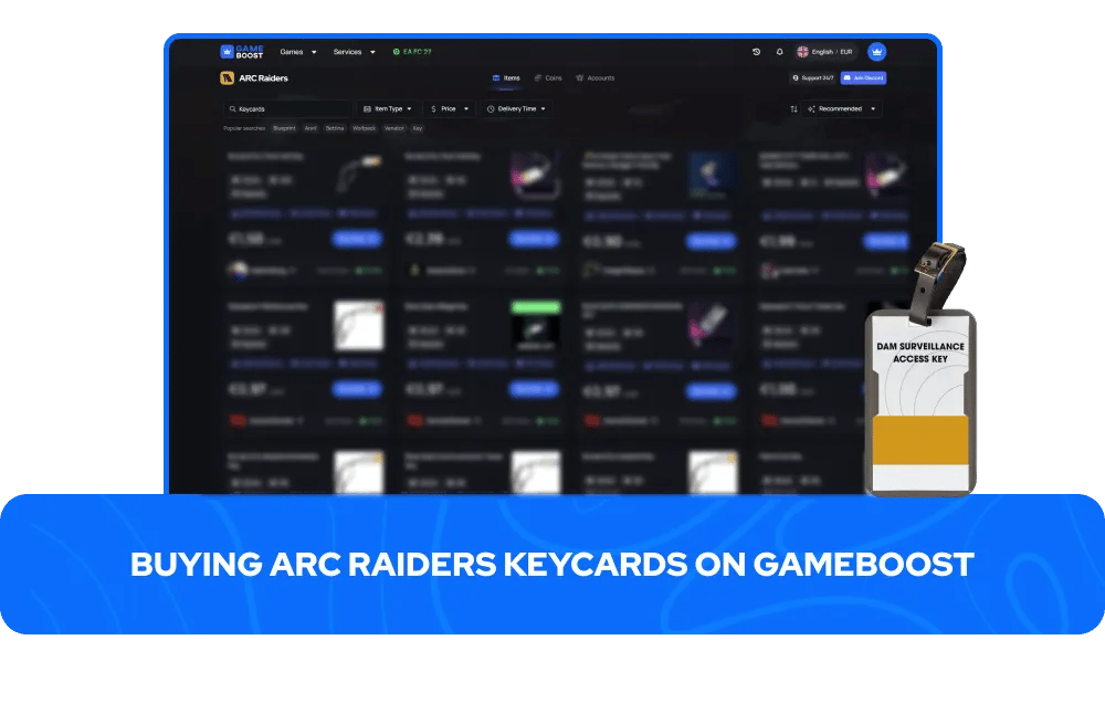 ARC Raiders nyckelkort på GameBoost