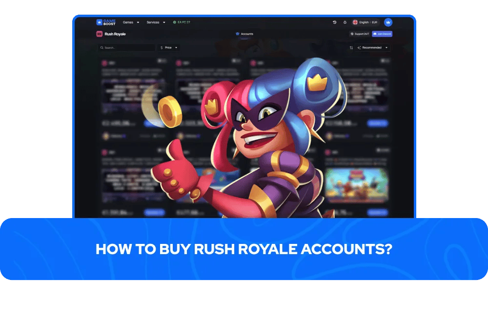 บัญชี Rush Royale เกมบูสต์