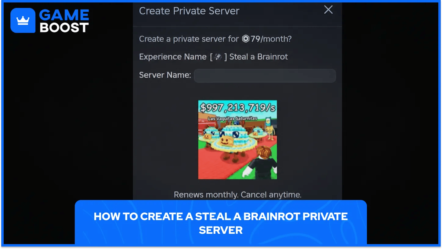 Membuat Server Pribadi di Steal a Brainrot