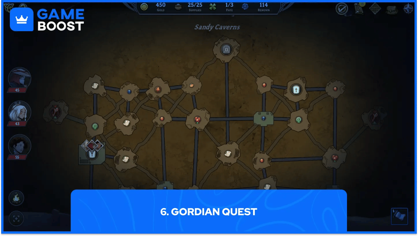 gordian quest gameplay