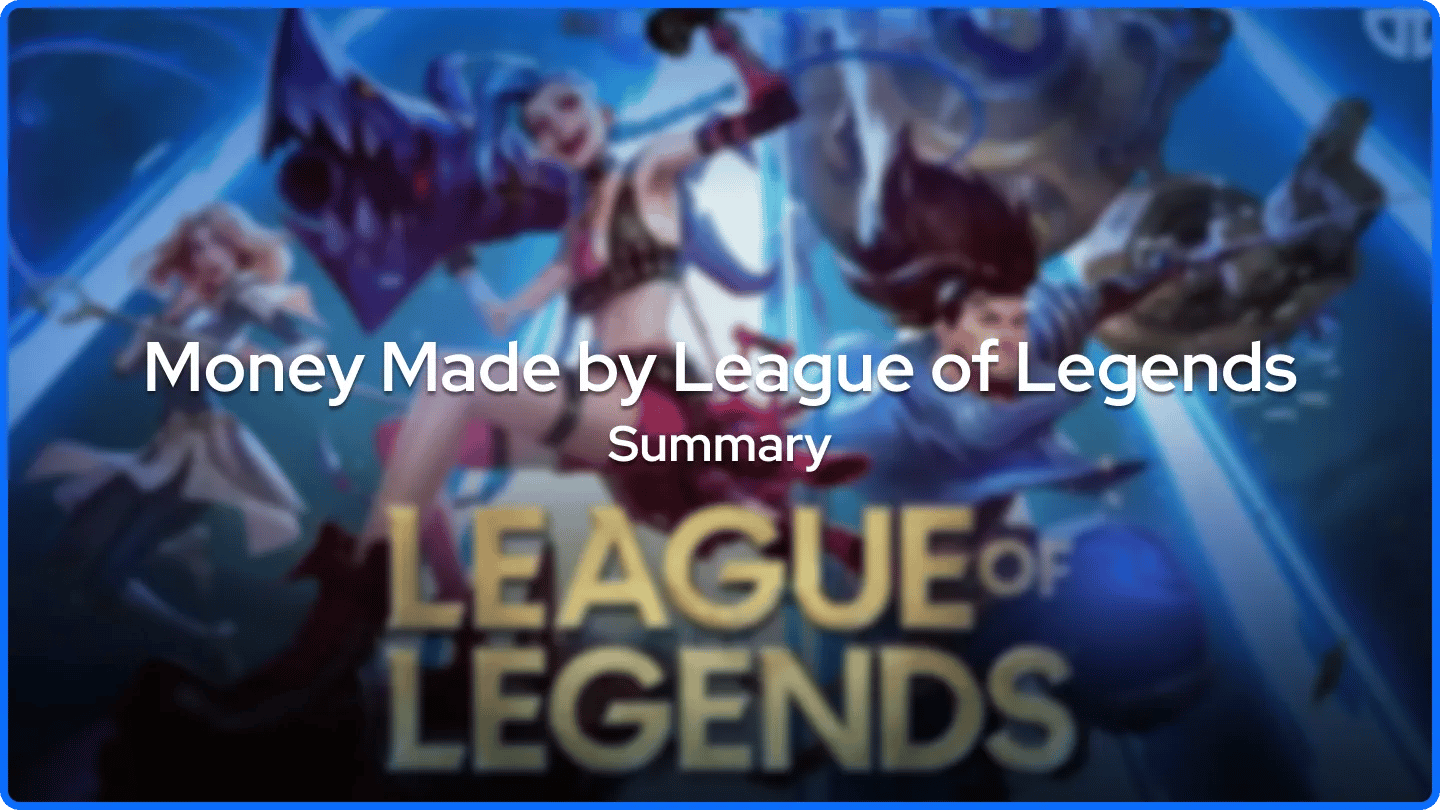 Résumé de l'argent généré par League of Legends