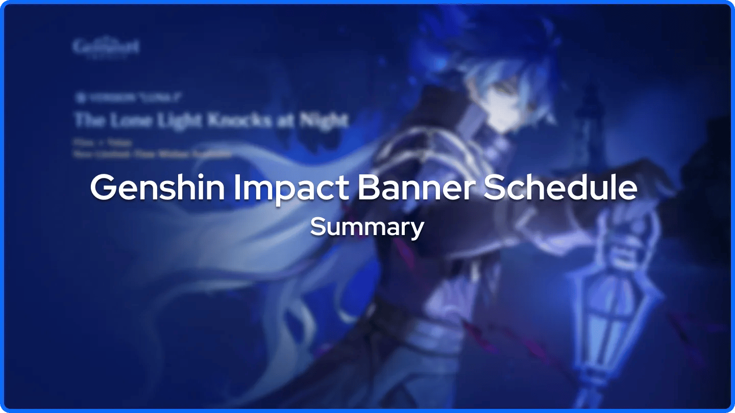 Podsumowanie harmonogramu bannerów Genshin Impact