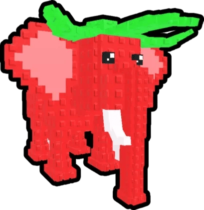 Jordgubbs-elefant