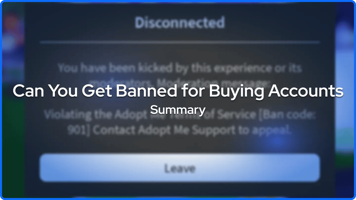 Can You Get Banned for Buying Accounts summary banner 