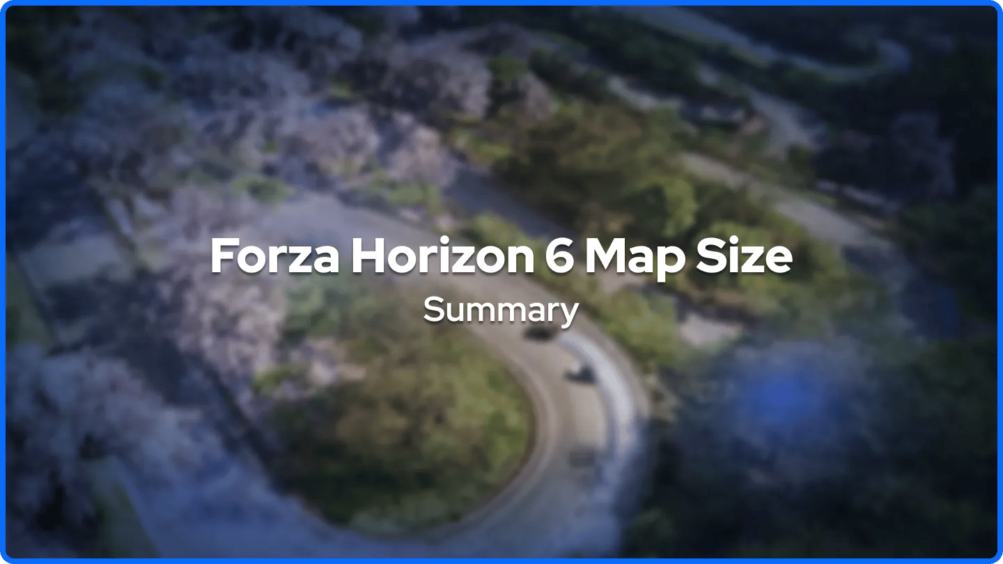 Zusammenfassung zur Kartengröße von Forza Horizon 6