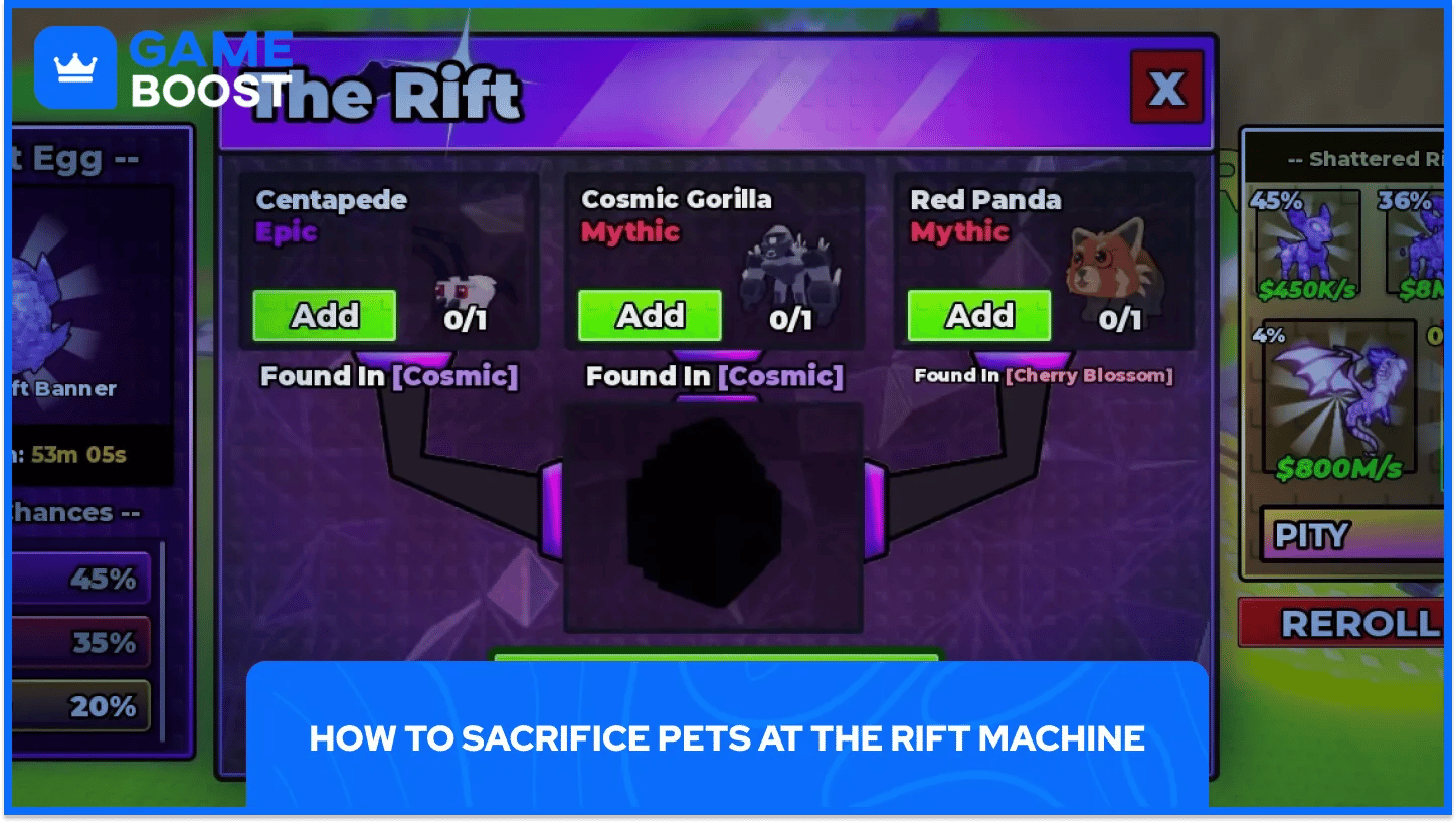 Sacrifice Pets Rift Machine