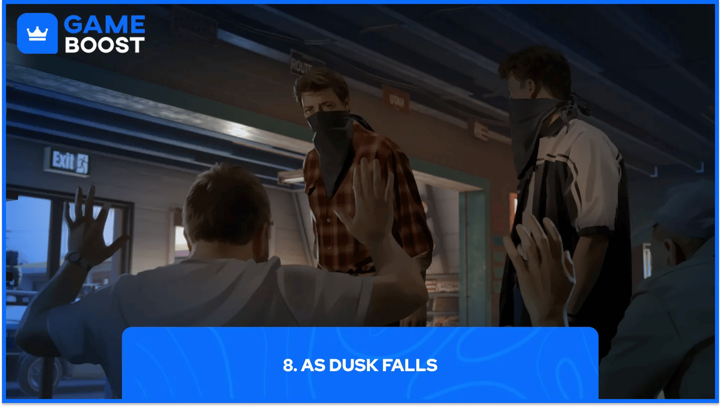 gameplay de As Dusk Falls