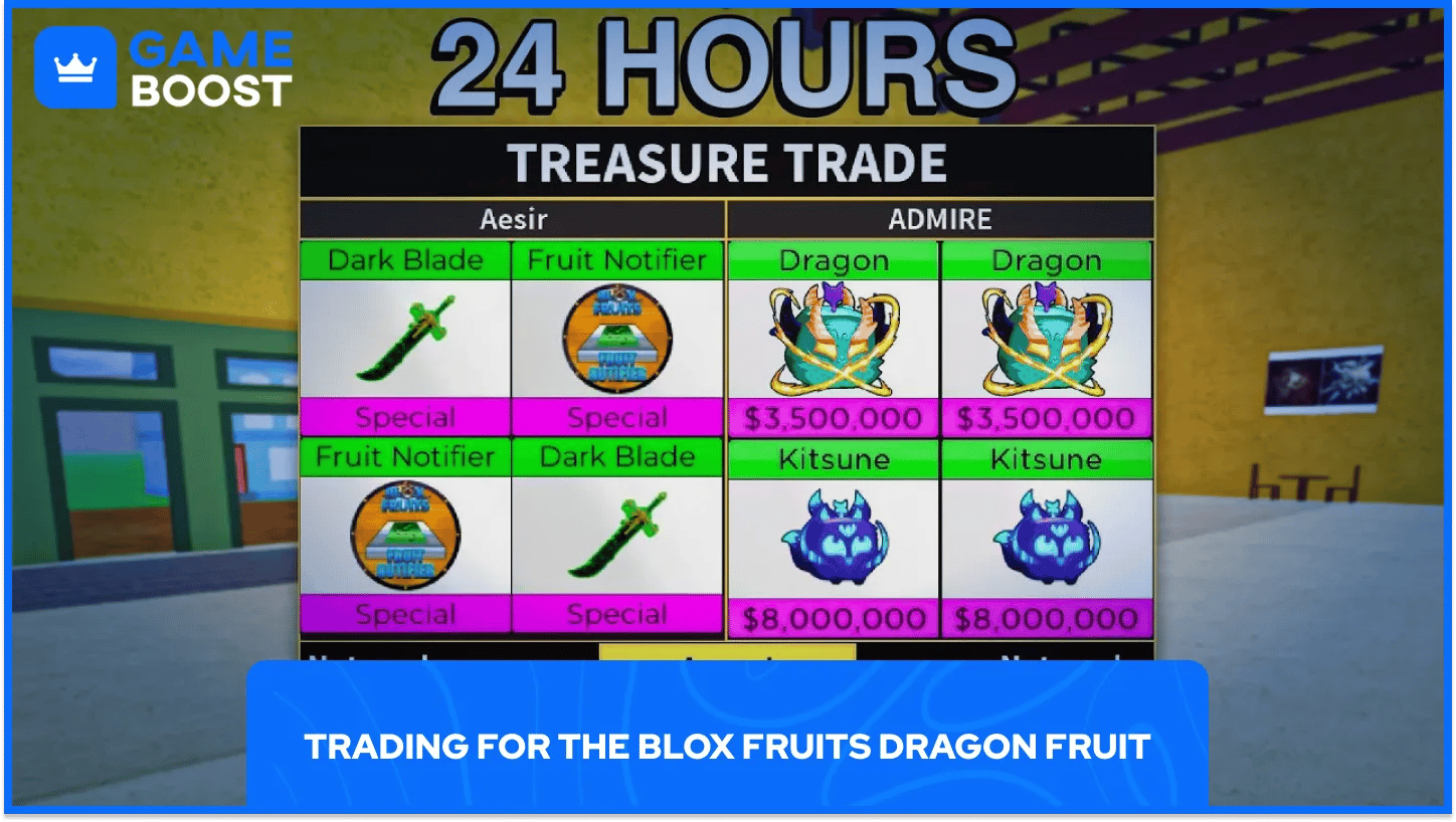 Intercambiando la fruta dragón de Blox Fruits