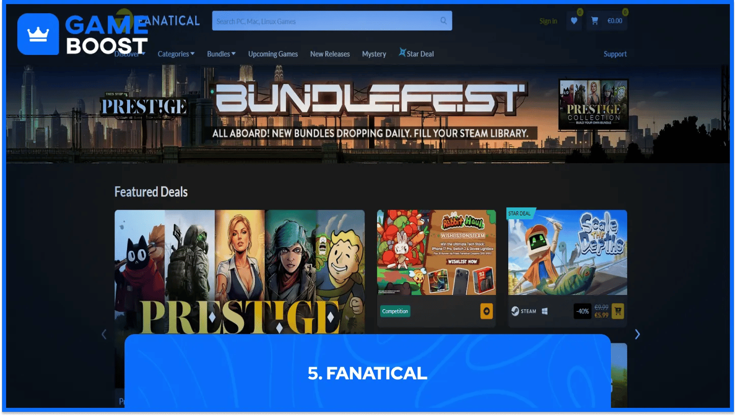 fanatical hjemmeside