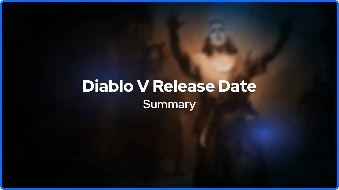 Resumo da Data de Lançamento de Diablo V