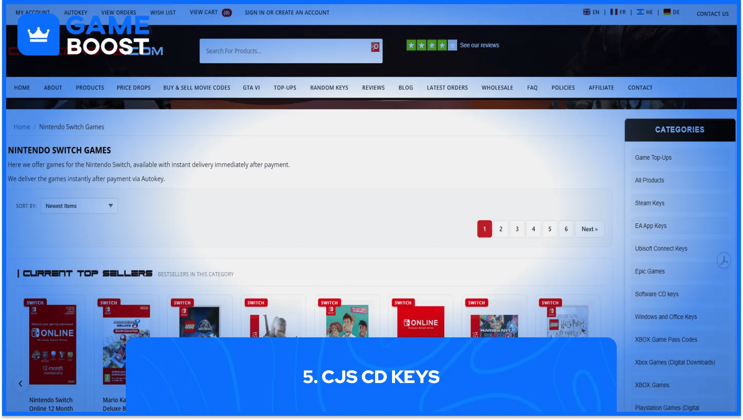 CJS CD-Key Nintendo-Keys