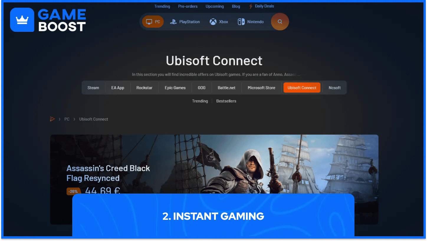 instant gaming ubisoft nøgler