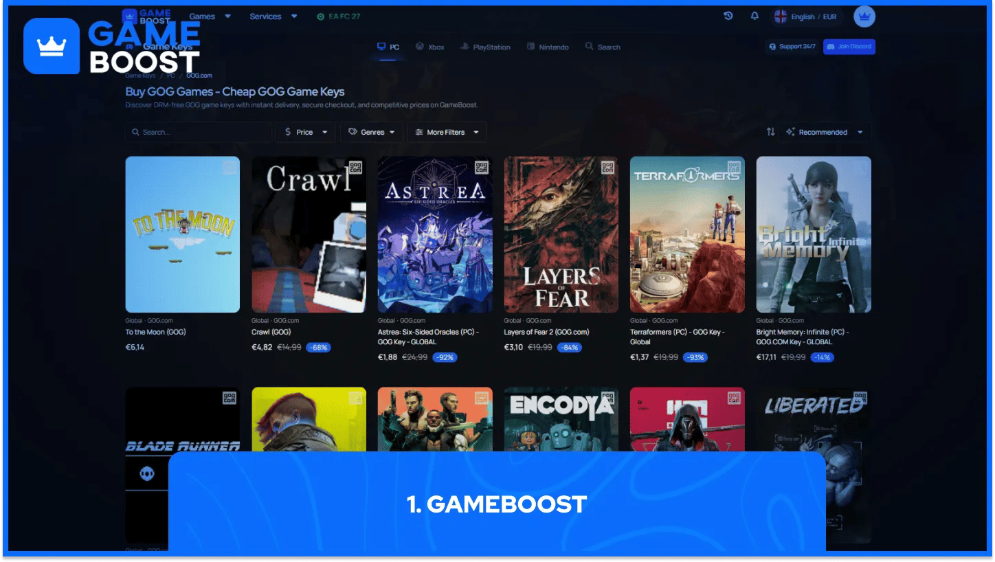 gameboost gog keys