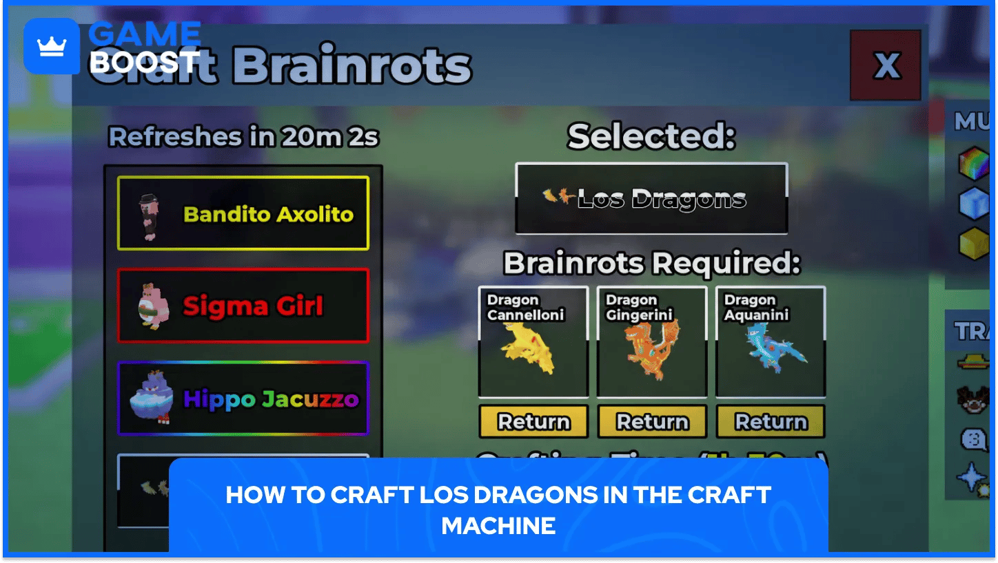 Crie Los Dragons Steal a Brainrot
